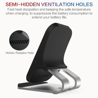 Qi Wireless Charger Stand with 10W Fast Charging
