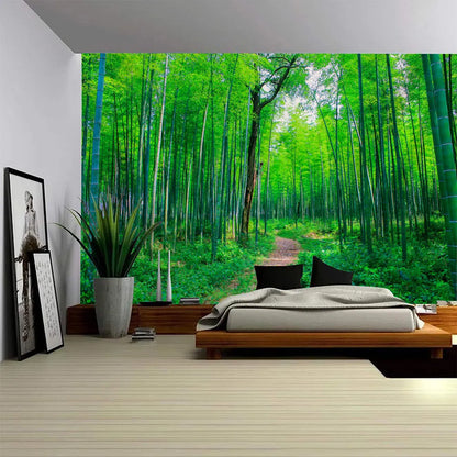 Bamboo Forest Landscape Wall Tapestry