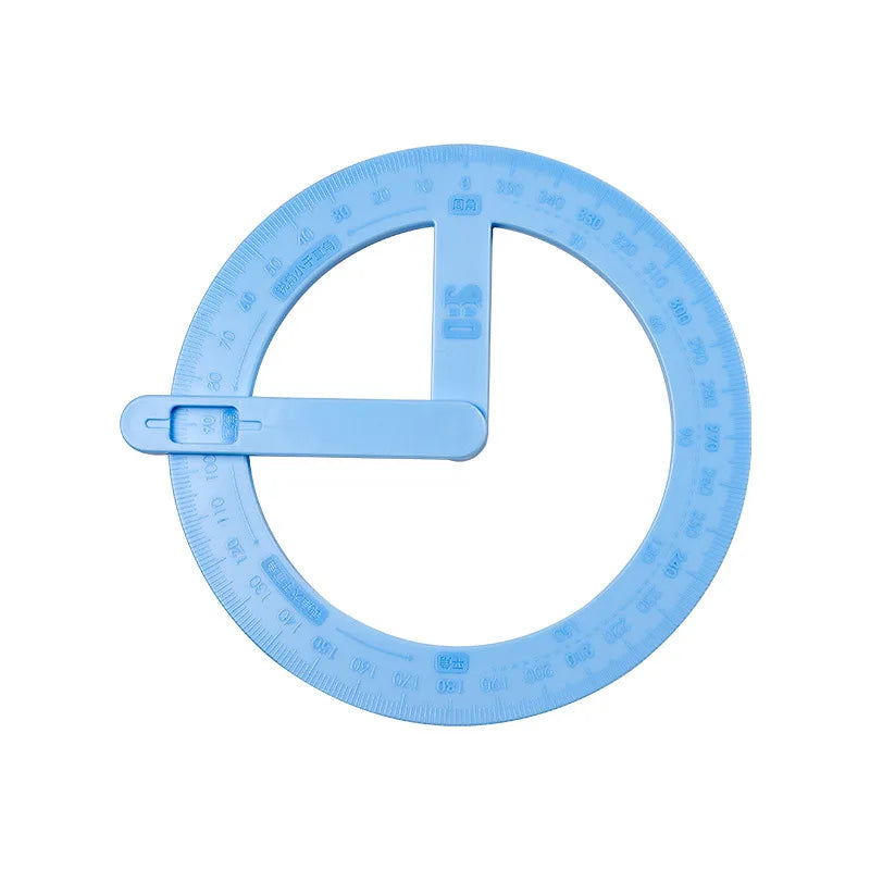 360° Rotating Angle Protractor & Geometry Ruler