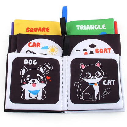 4 Pages Black & White Cloth Baby Book