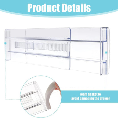 Adjustable Clear Drawer Dividers Organizer