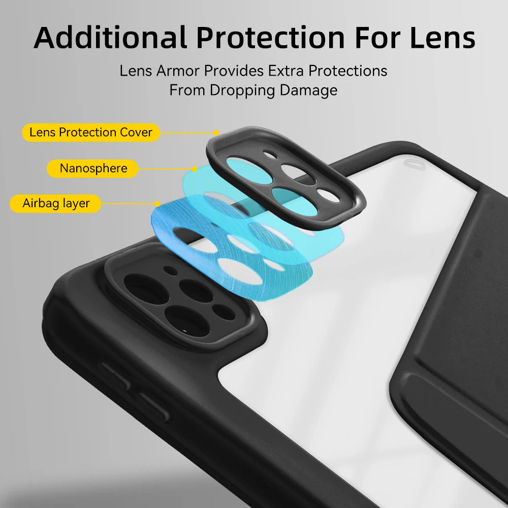 360° Rotatable Transparent Back Case for Apple iPad