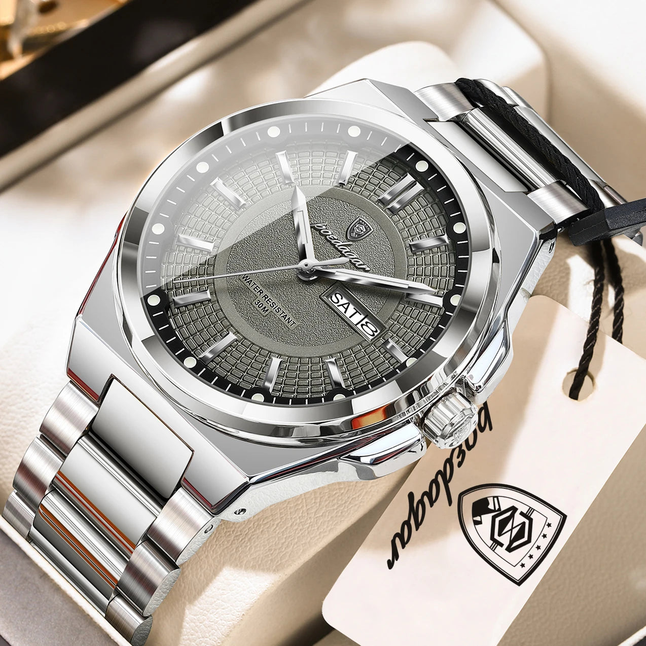 Men's Stainless Steel Quartz Business Watch