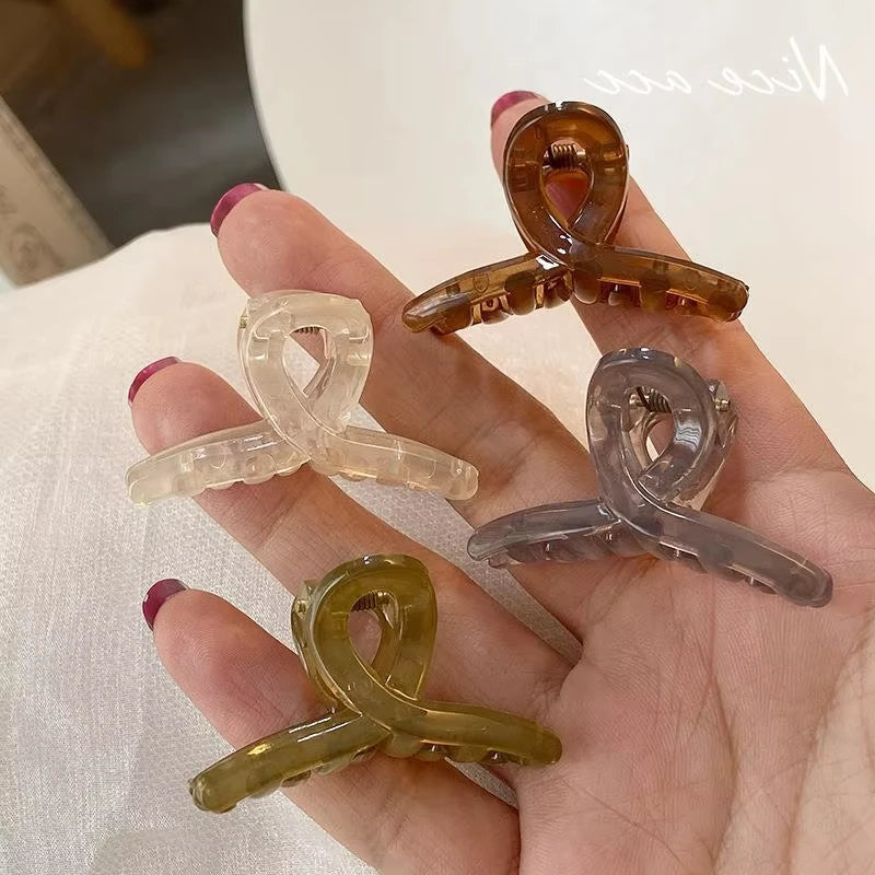 Mini Transparent Jelly Hair Claw Clips