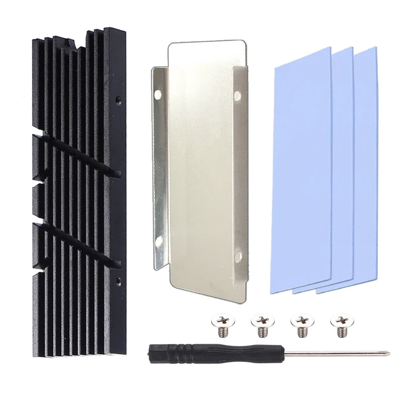 Aluminum M.2 SSD Cooler for NVMe NGFF 2280 SSDs – Thermal Cooling Heatsink