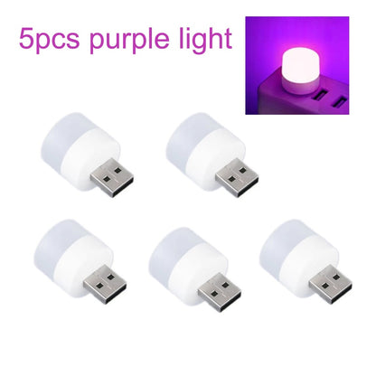 5pcs Mini USB Plug Lamp 5V Super Bright