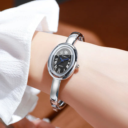 Elegant Oval Dial Quartz Watch