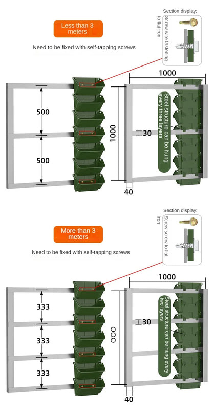 Vertical Wall Planter Growing System