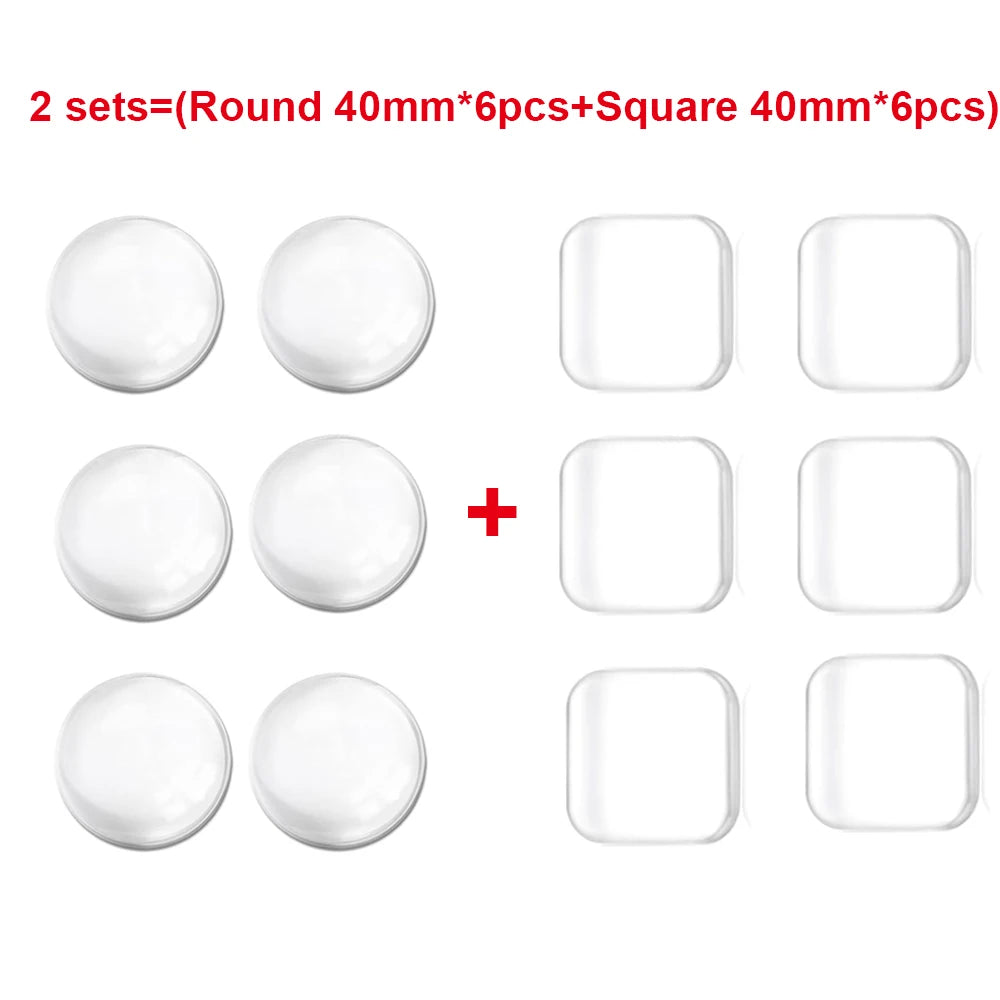 Transparent Self-Adhesive Silicone Door Wall Protector Pads