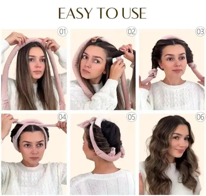 Heatless Curling Rod Headband Set