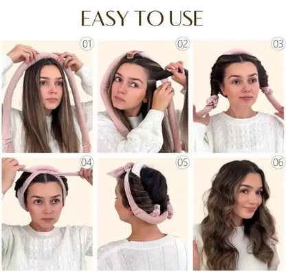 Heatless Curling Rod Headband Set