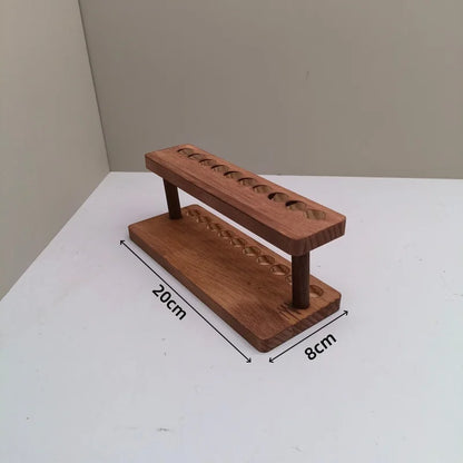 Walnut Wood Desk Organizer Stand