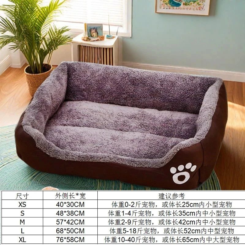Large Plush Dog & Cat Bed Cushion