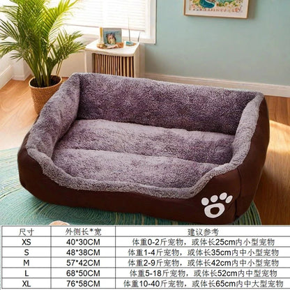 Large Plush Dog & Cat Bed Cushion