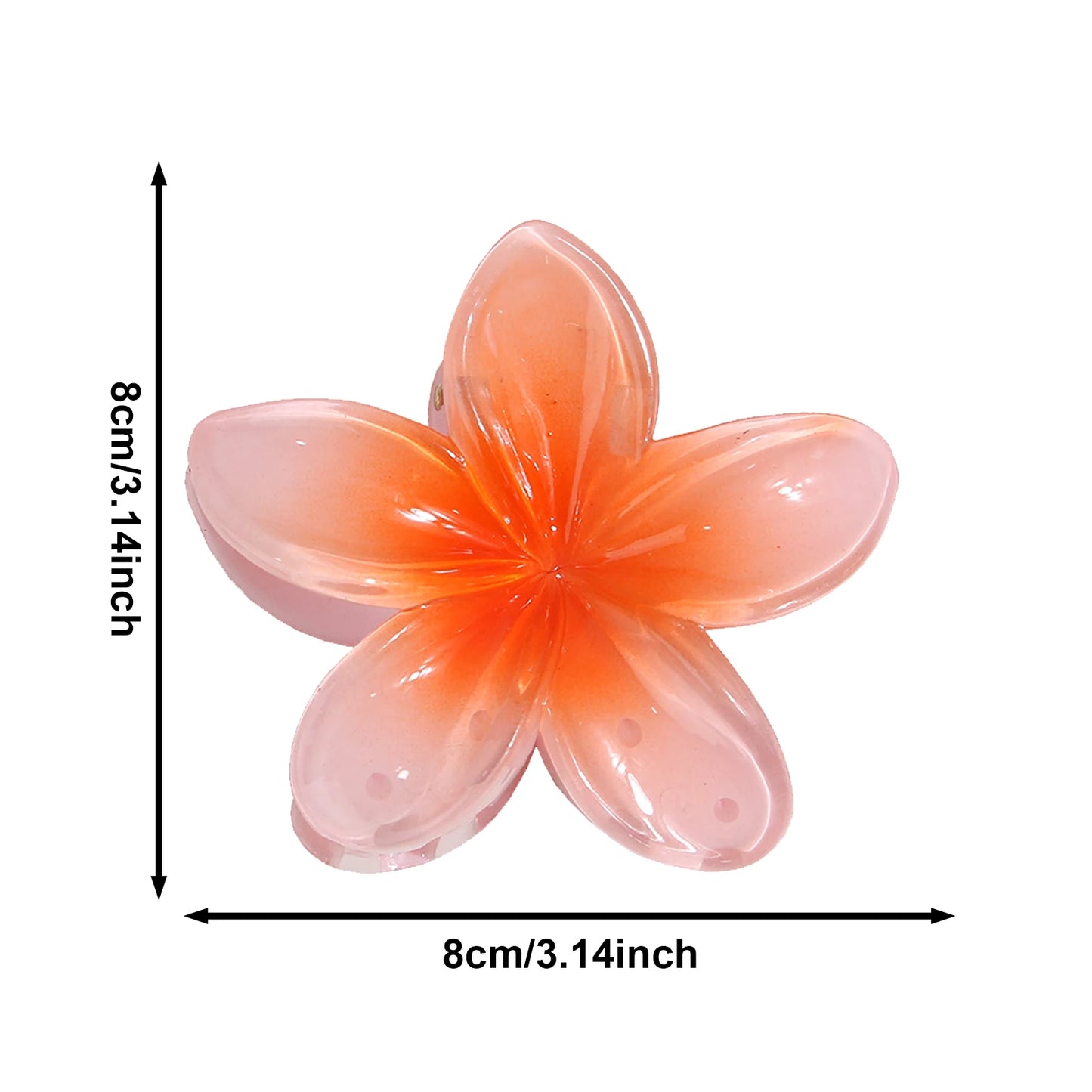 Hawaiian Gradient Flower Hair Claw Clip