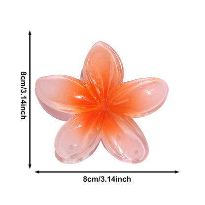 Hawaiian Gradient Flower Hair Claw Clip