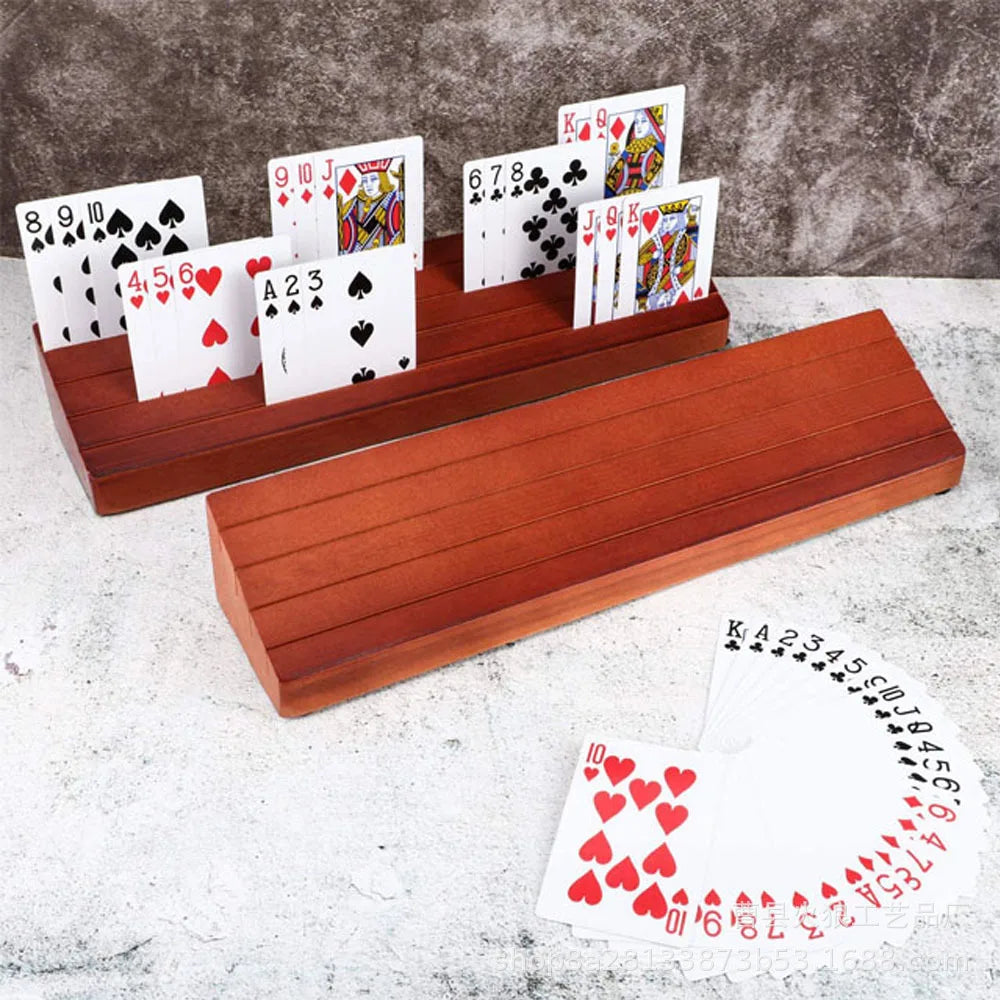 Wooden Playing Card Holder for Card Games