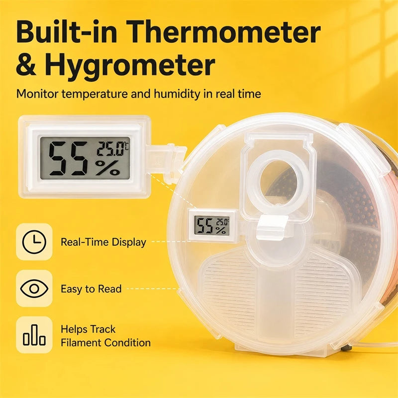 Airtight Wall-Mounted 3D Printer Filament Dry Box