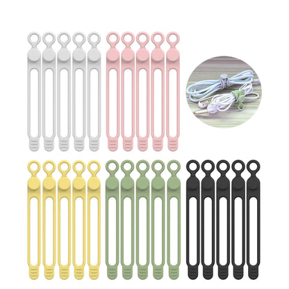 Reusable Silicone Cable Ties for Cord Management & Travel Organization