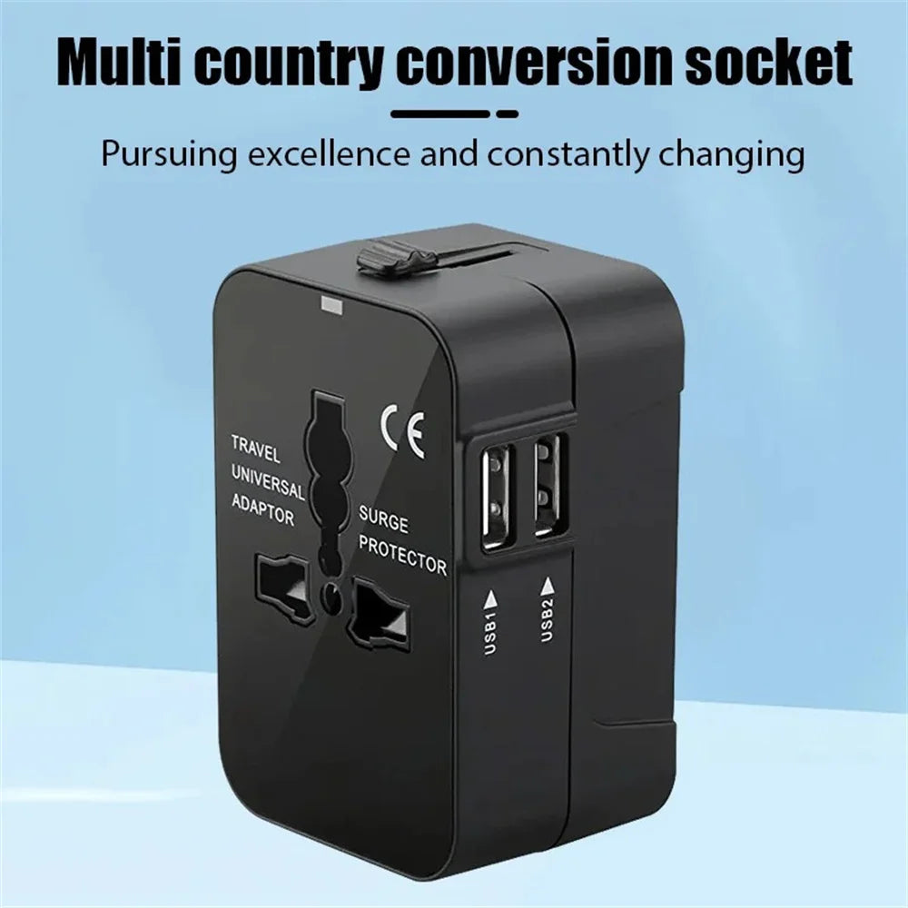 Universal Travel Adapter with Dual USB Charging