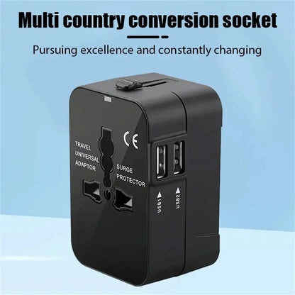 Universal Travel Adapter with Dual USB Charging