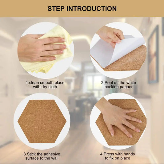 Hexagon Cork Bulletin Board Tiles