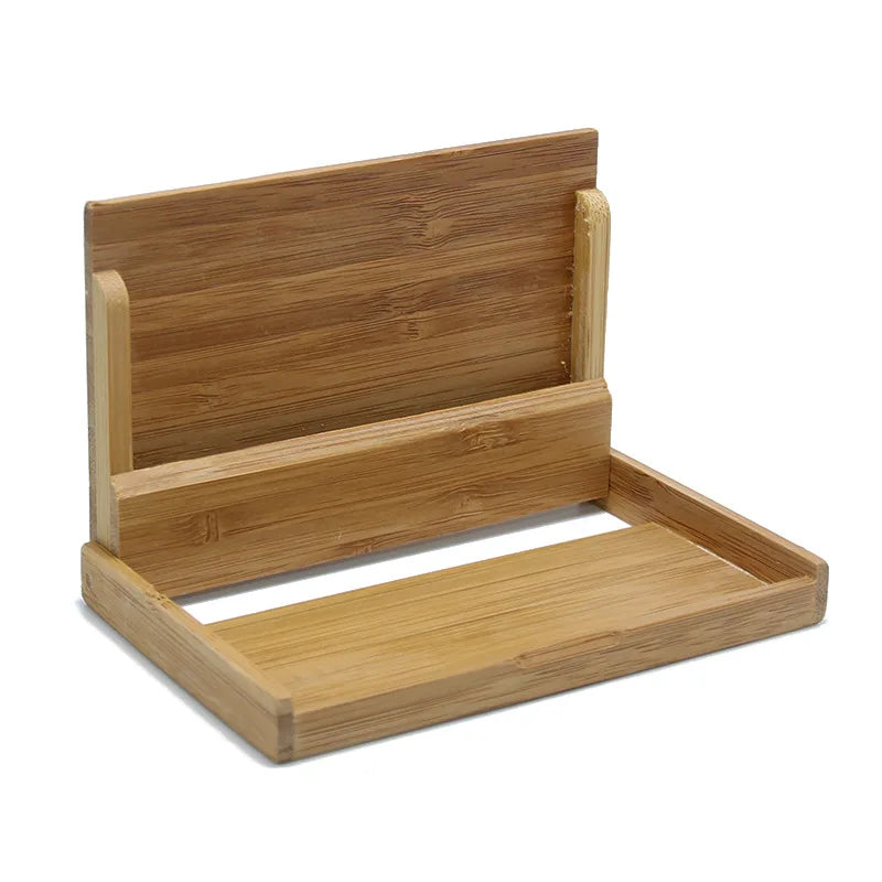 Natural Wood Business Card Holder