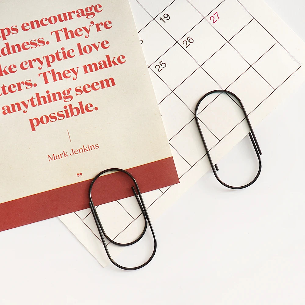 Decorative Oval Metal Paper Clips for Office, School & Planners