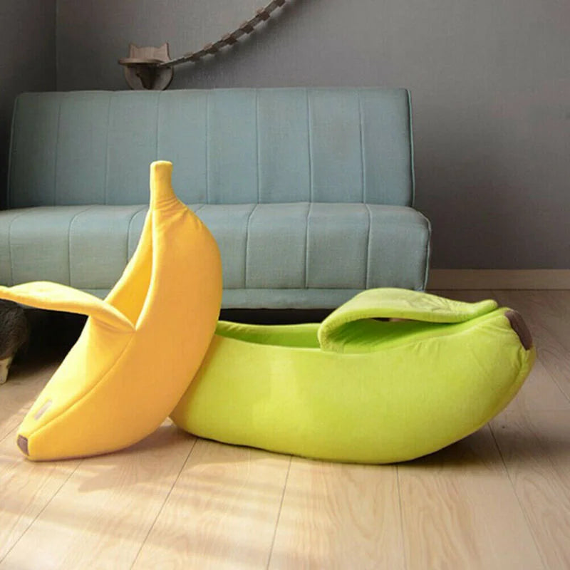 Funny Banana Pet Bed House for Cats & Small Dogs