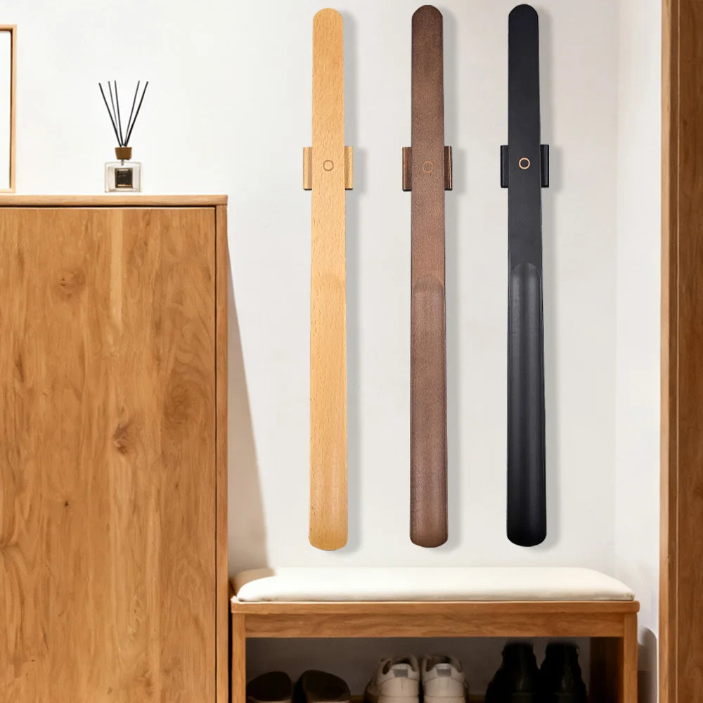Premium Beech Wood Long Handle Shoe Horn