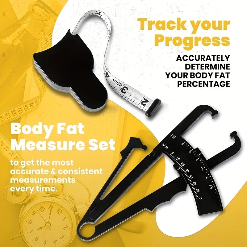 Body Fat Caliper & Measuring Tape Set