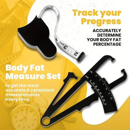 Body Fat Caliper & Measuring Tape Set