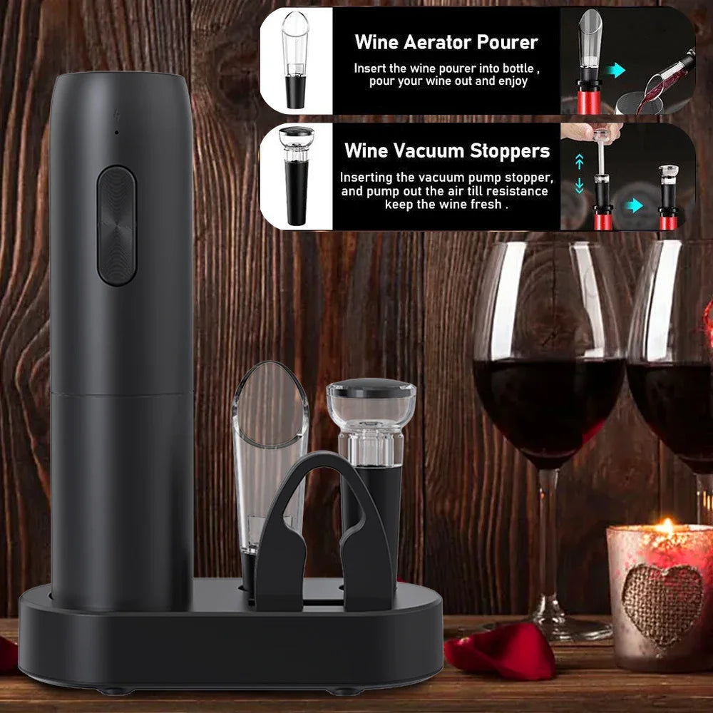USB Rechargeable Electric Wine Opener Set
