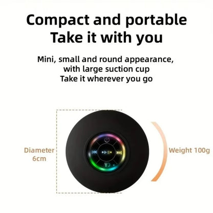 Mini Waterproof Bluetooth Speaker with Suction Cup