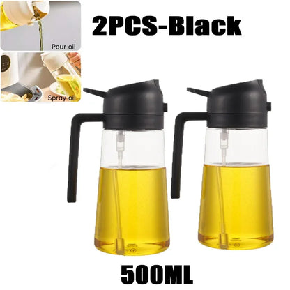 2-in-1 Oil Sprayer & Dispenser Bottle for Cooking