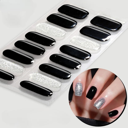 Semi-Cured Snowflake Gel Nail Stickers