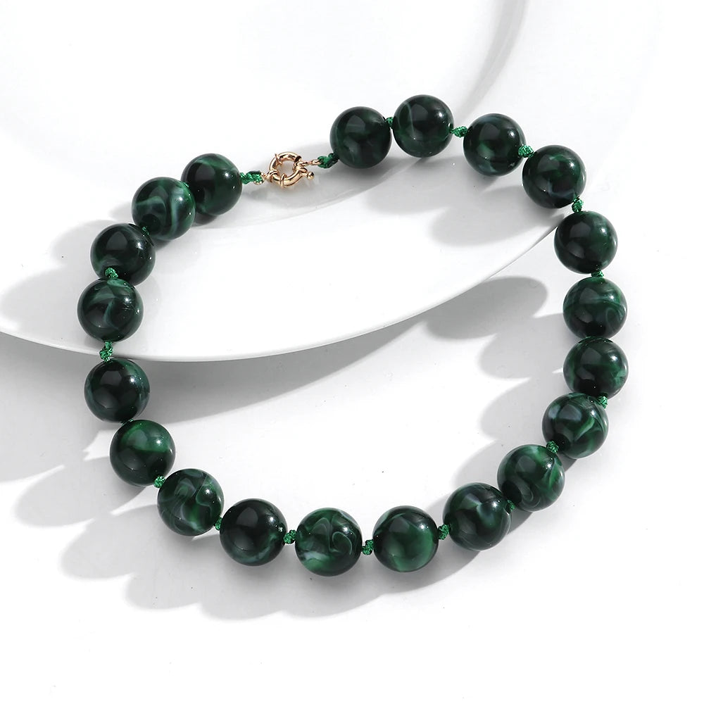 Fishsheep Multicolor Beaded Choker Necklace