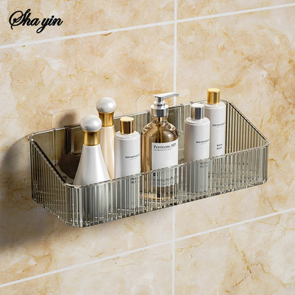 Wall-Mounted Bathroom Storage Basket & Organizer Rack