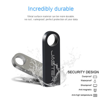 Waterproof Metal USB 2.0 Flash Drive with Keychain