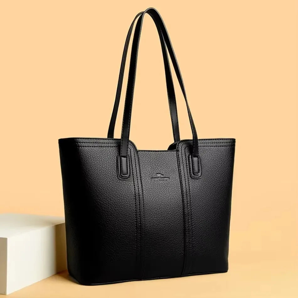 Large Capacity Women’s Leather Tote Handbag