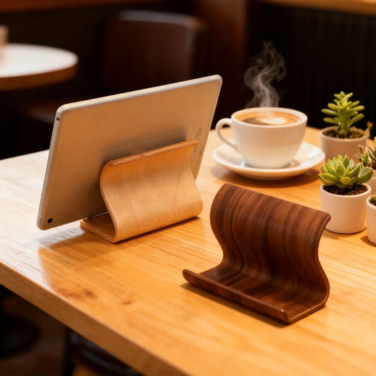 Wooden Desktop Phone & Tablet Stand