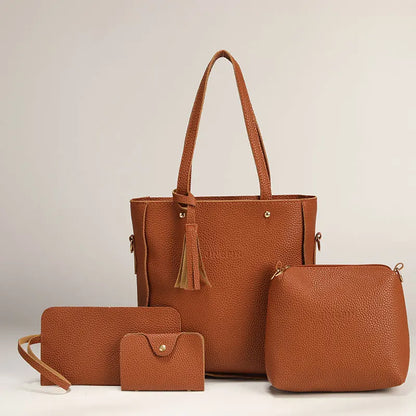 PU Leather Handbag Set