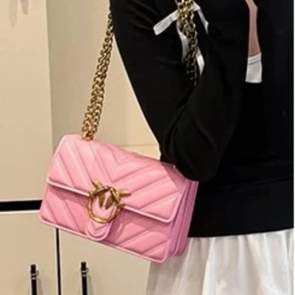 Luxury Quilted Leather Crossbody Handbag