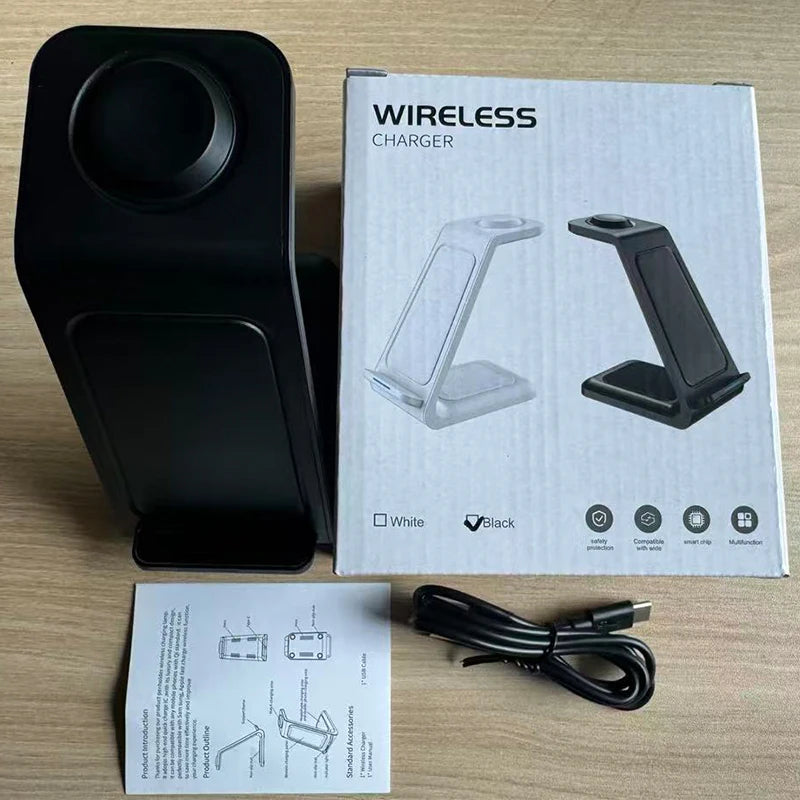 3-in-1 Portable Magnetic Wireless Charging Stand