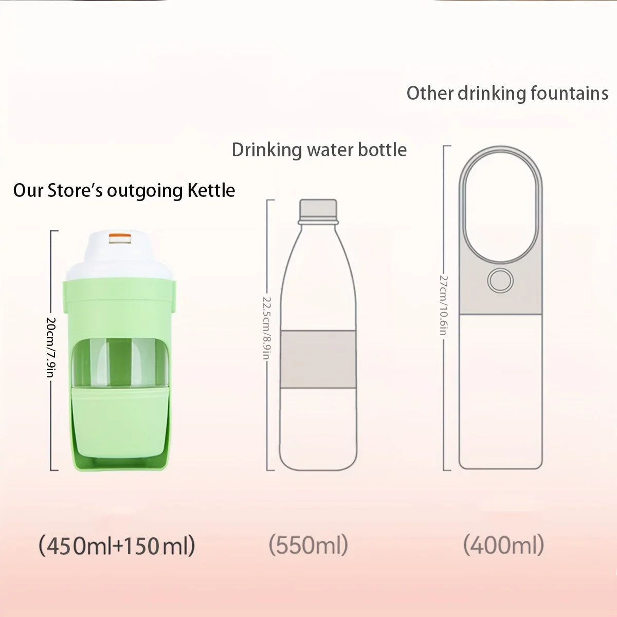 Portable Dog Water Bottle with Dispenser