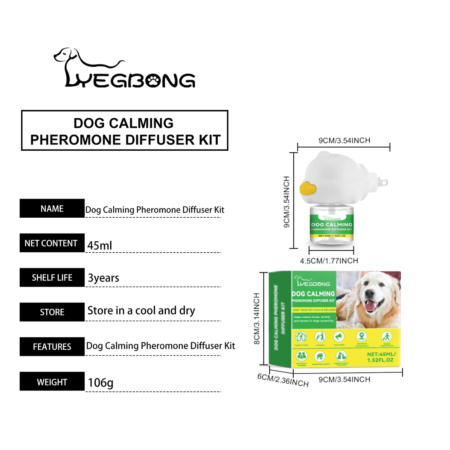 Dog Calming Diffuser Set for Home Use