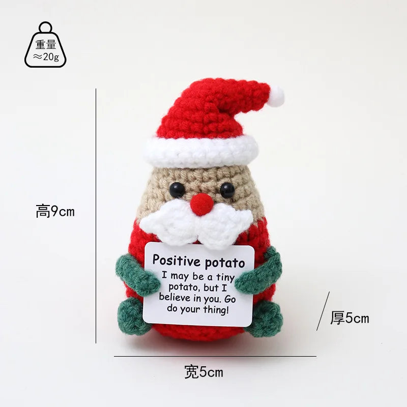 Positive Christmas Potato Crochet Toy