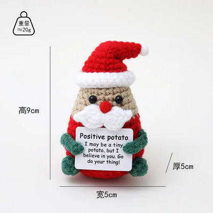 Positive Christmas Potato Crochet Toy