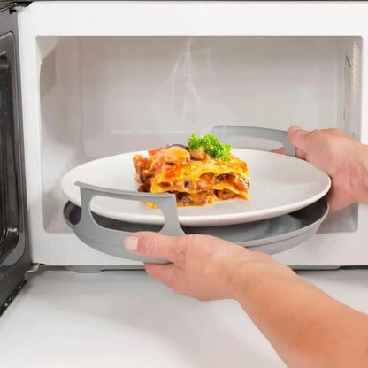 Microwave Plate Tray with Handles