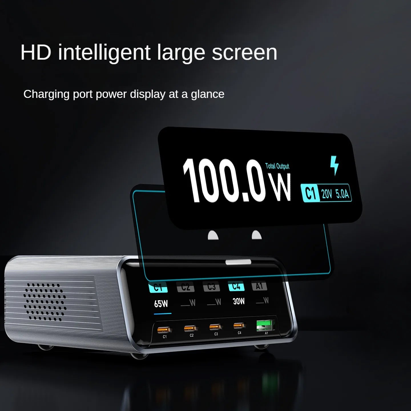 100W GaN 5-Port Smart Desktop Fast Charger